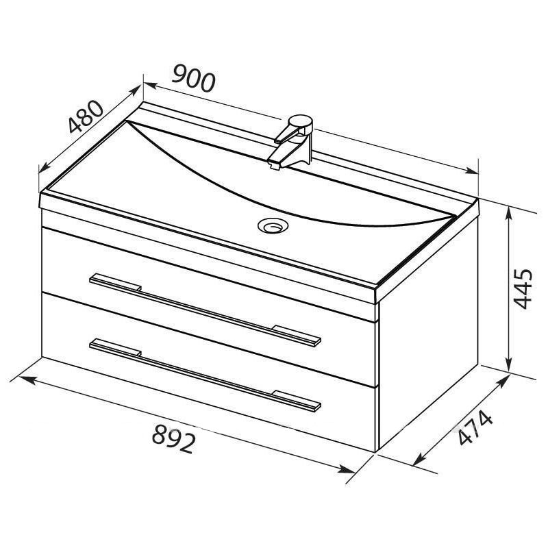 Мебель для ванной Aquanet Верона 90 New черный матовый Мебель для ванной Aquanet Верона 90 New черный матовый