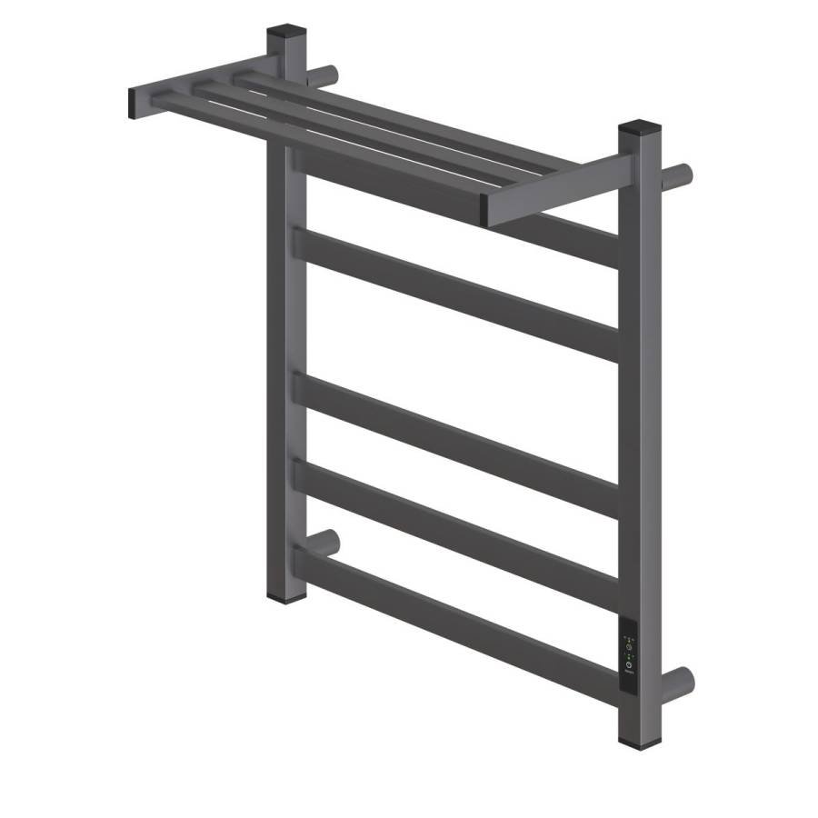 Полотенцесушитель электрический Point Меркурий PN83856PGR П5 500x600 с полкой, диммер справа, графит премиум Полотенцесушитель электрический Point Меркурий PN83856PGR П5 500x600 с полкой, диммер справа, графит премиум