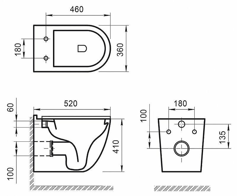 Чаша подвесного унитаза BelBagno SENSO-R BB017CHR Чаша подвесного унитаза BelBagno SENSO-R BB017CHR