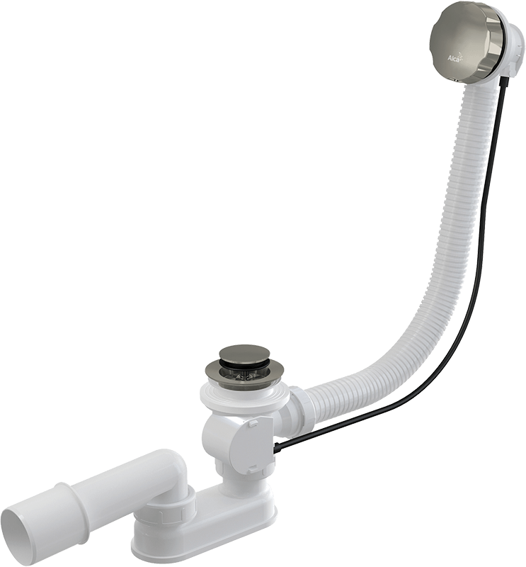 Сифон для ванны автомат комплект, металл NICKEL-глянец Сифон для ванны автомат комплект, металл NICKEL-глянец