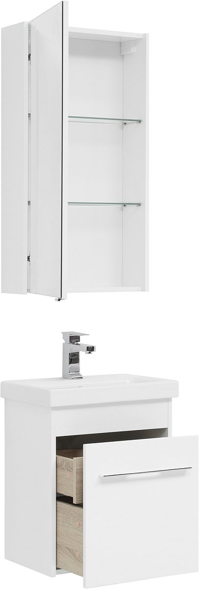 Мебель для ванной Aquanet Августа 50 (Moduo Slim) белый Мебель для ванной Aquanet Августа 50 (Moduo Slim) белый