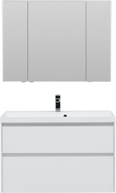 Мебель для ванной Aquanet Гласс 100 белый Мебель для ванной Aquanet Гласс 100 белый
