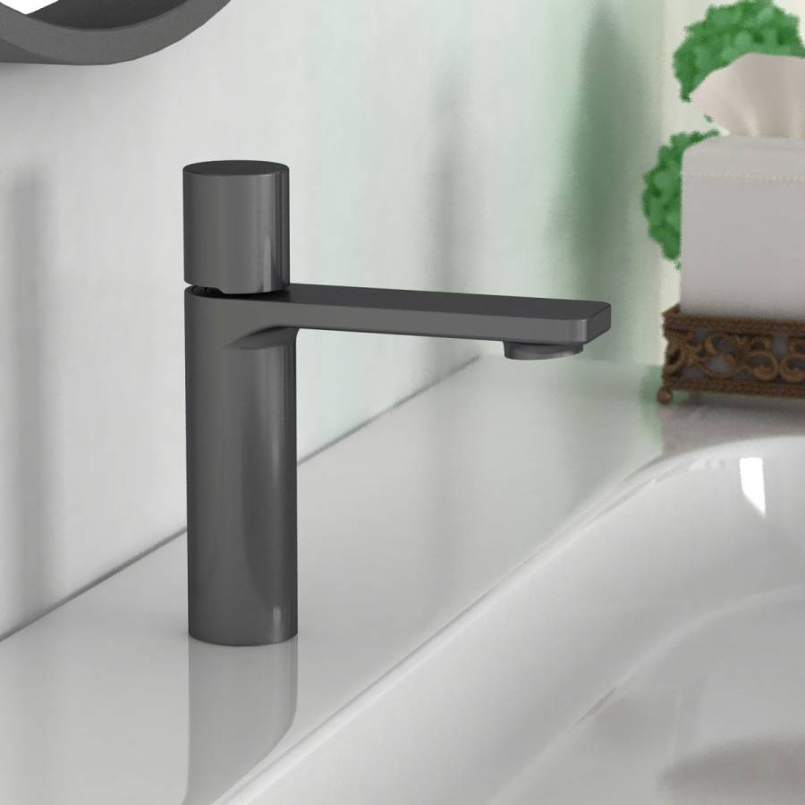 Смеситель для раковины Vogue VBF-4V3GM, вороненая сталь Смеситель для раковины Vogue VBF-4V3GM, вороненая сталь