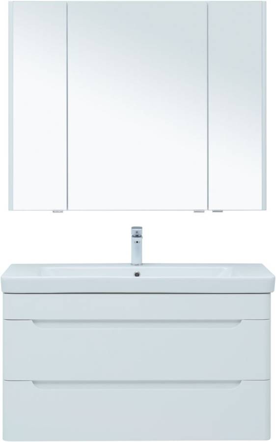 Мебель для ванной Aquanet София 105 белый глянец (2 ящика) Мебель для ванной Aquanet София 105 белый глянец (2 ящика)