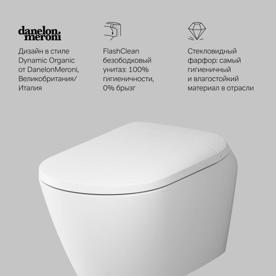 CCC301700SC Sensation подвесной унитаз с интегрированным электронным биде TouchReel CCC301700SC Sensation подвесной унитаз с интегрированным электронным биде TouchReel