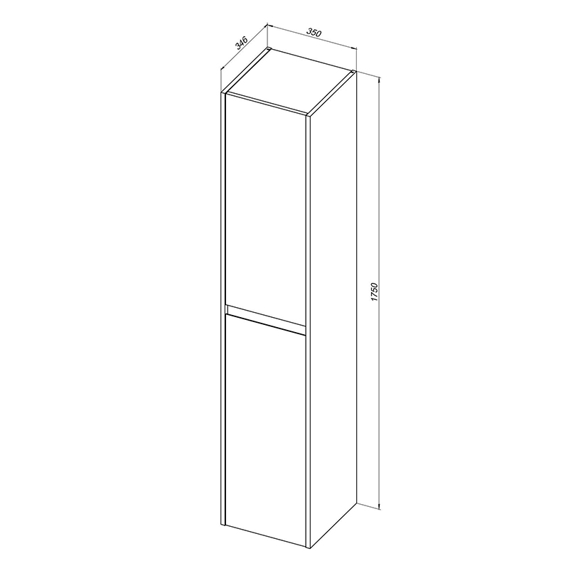 Пенал Aquanet Nova Lite 35 дуб серый Пенал Aquanet Nova Lite 35 дуб серый