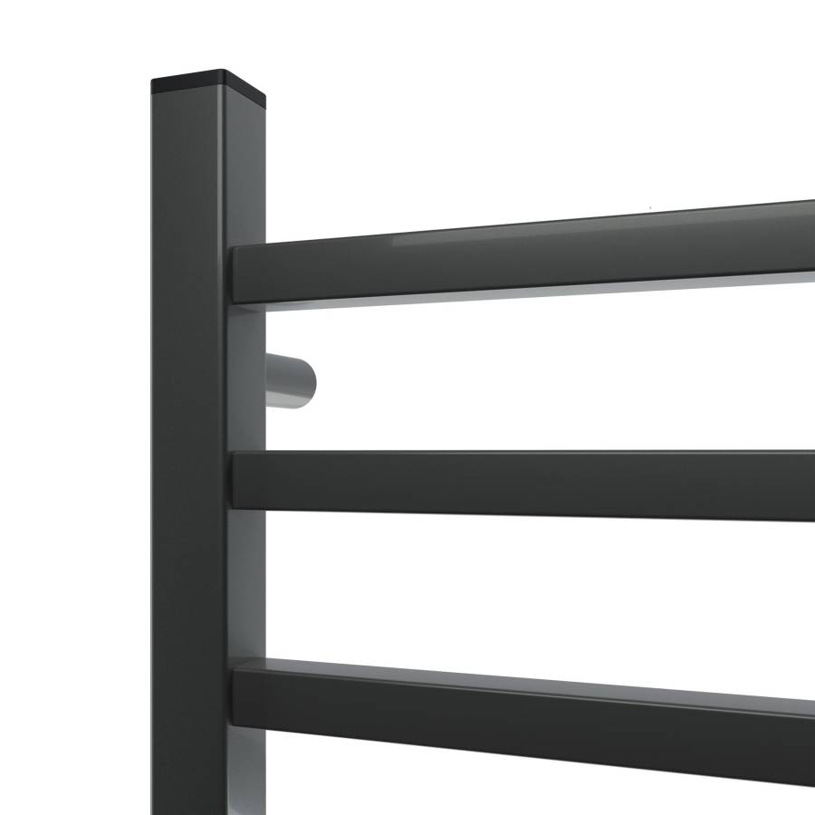 Полотенцесушитель электрический Point Вега PN71856GB П7 500x600, диммер справа, графит блеск Полотенцесушитель электрический Point Вега PN71856GB П7 500x600, диммер справа, графит блеск