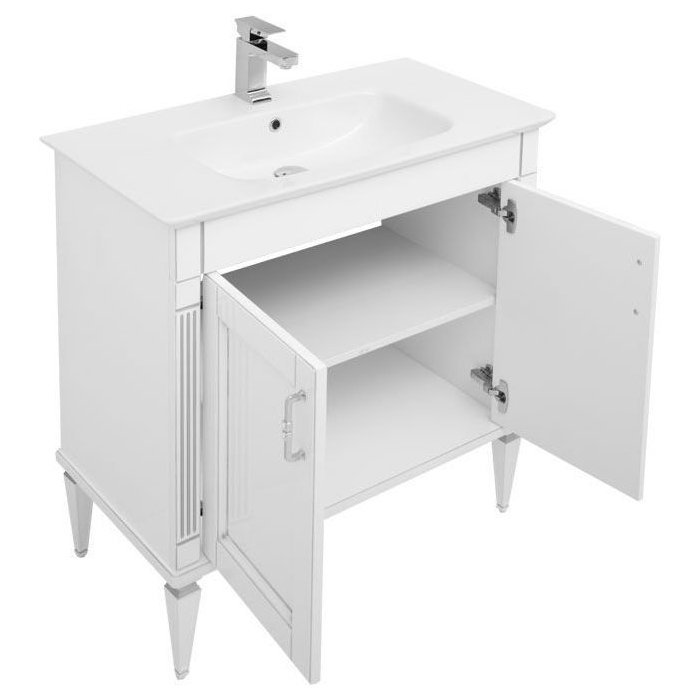 Комплект мебели для ванной Aquanet Селена 90 белый/серебро Комплект мебели для ванной Aquanet Селена 90 белый/серебро