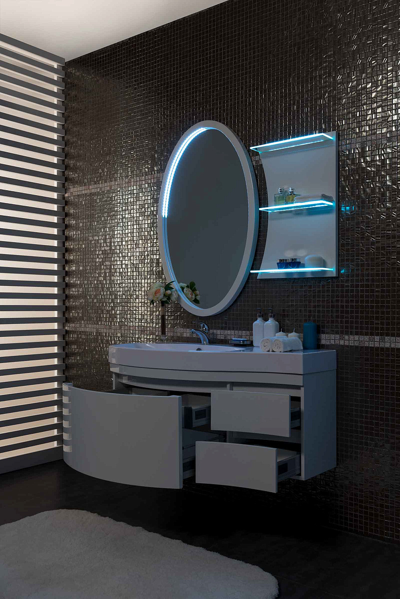 Мебель для ванной Aquanet Опера 115 L белый (2 дверцы 2 ящика) Мебель для ванной Aquanet Опера 115 L белый (2 дверцы 2 ящика)