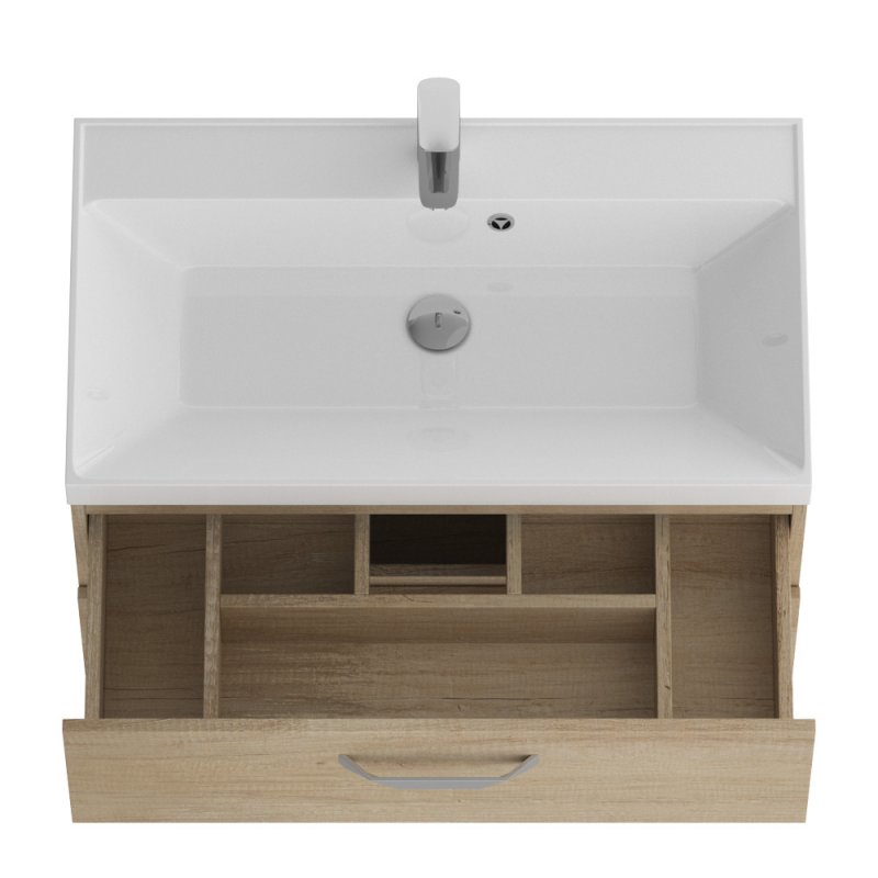 Тумба с раковиной подвесная  BelBagno AURORA 80 Bianco Lucido, раковина белая Тумба с раковиной подвесная  BelBagno AURORA 80 Bianco Lucido, раковина белая
