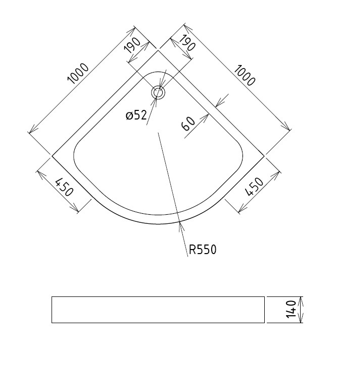 Душевой поддон Gemy ST08T Душевой поддон Gemy ST08T