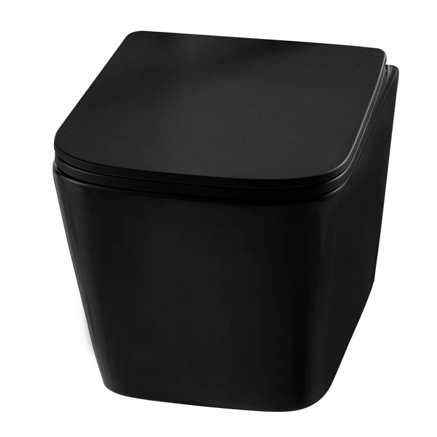 Унитаз ABBER Rechteck AC1200MB подвесной черный матовый, безободковый Унитаз ABBER Rechteck AC1200MB подвесной черный матовый, безободковый