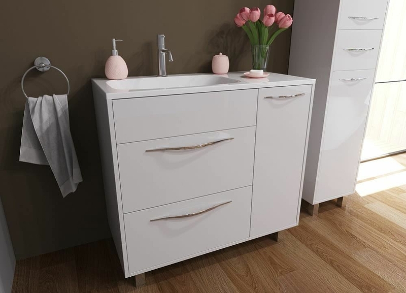 Комплект мебели Barcelona 900х450 левосторонний напольный 2 ящика 1 дверь (ШхГхВ) 898х446х860 Комплект мебели Barcelona 900х450 левосторонний напольный 2 ящика 1 дверь (ШхГхВ) 898х446х860