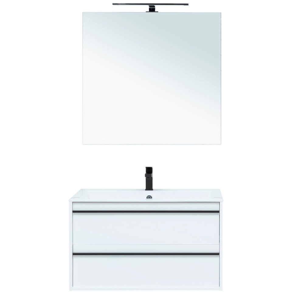 Мебель для ванной Aquanet Lino 90 белый матовый Мебель для ванной Aquanet Lino 90 белый матовый