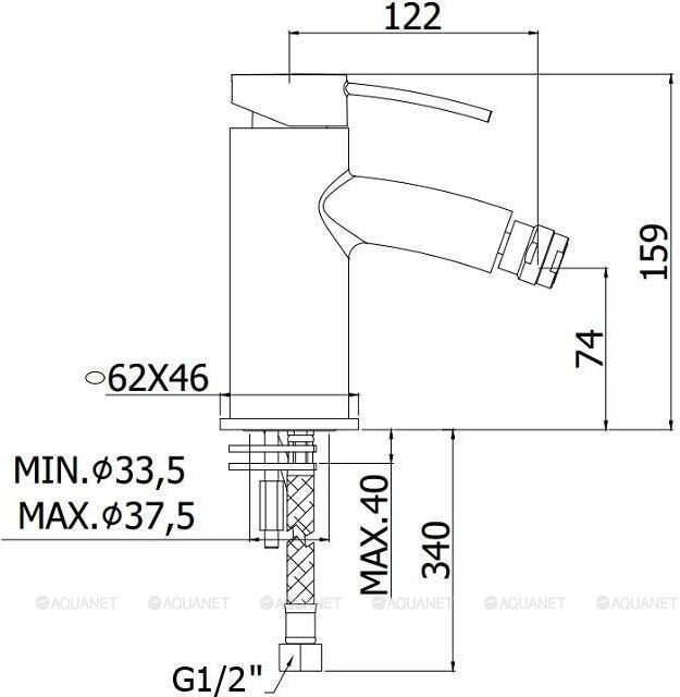 Смеситель для биде Paffoni Berry BR131CR Смеситель для биде Paffoni Berry BR131CR