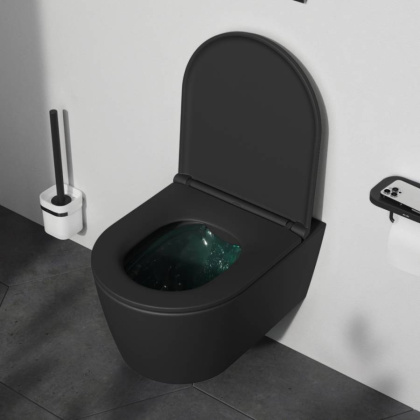 C8F1700MBSC Func подвесной унитаз 49 см FlashClean с сиденьем микролифт, черн мат C8F1700MBSC Func подвесной унитаз 49 см FlashClean с сиденьем микролифт, черн мат