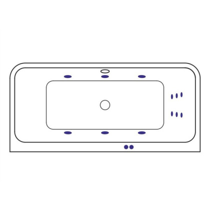 Ванна EXCELLENT Arana 180x85 "LINE" (хром) Ванна EXCELLENT Arana 180x85 "LINE" (хром)
