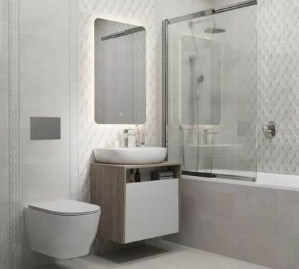 Бордюр HGD\A584\6437 Корредо серый 7,7см*25см*8мм (1уп/30шт), шт