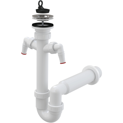 Сифон трубчатый с нержавеющей peшeткой DN70 и двумя штуцерами Сифон трубчатый с нержавеющей peшeткой DN70 и двумя штуцерами