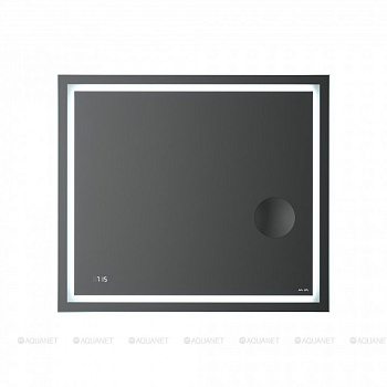 M91AMOX0803WG Универсальное зеркало с контурной Led-подсветкой, часами и косметическим зеркалом, 80 M91AMOX0803WG Универсальное зеркало с контурной Led-подсветкой, часами и косметическим зеркалом, 80