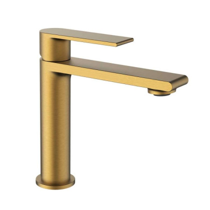 Смеситель для раковины Vogue VBF-1V1BG однорычажный, брашированное золото Смеситель для раковины Vogue VBF-1V1BG однорычажный, брашированное золото