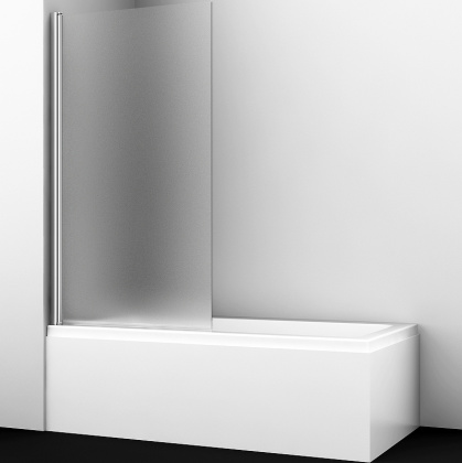 Berkel 48P01-80L Matt glass Стеклянная шторка на ванну Wasserkraft