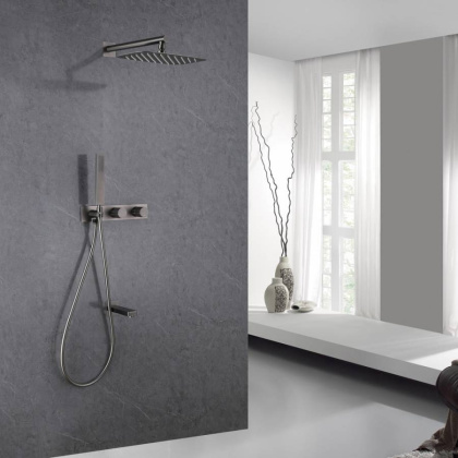 Душевая система ABBER Rund AF8717NG скрытого монтажа с изливом, никель Душевая система ABBER Rund AF8717NG скрытого монтажа с изливом, никель