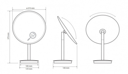 Косметическое зеркало, отдельностоящиe