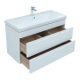 Мебель для ванной Aquanet София 105 белый глянец (2 ящика) Мебель для ванной Aquanet София 105 белый глянец (2 ящика)