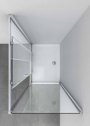 Душевой уголок Alpha VSR-3AL9011CLB, 1100*900, черный, стекло прозрачное