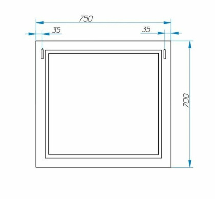 Зеркало Bali Classic (ШхГхВ) 750х25х700