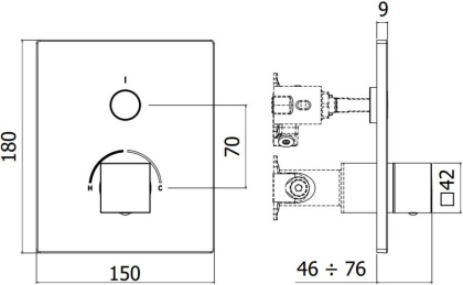 Смеситель для душа Paffoni Compact Box CPM513CR Смеситель для душа Paffoni Compact Box CPM513CR