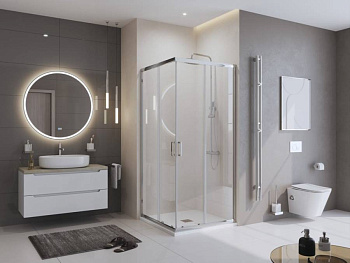 TRAY-MR-UNO-A-80-35-W-CR Поддон из искусственного мрамора,белый Размер,мм:800x800x35 