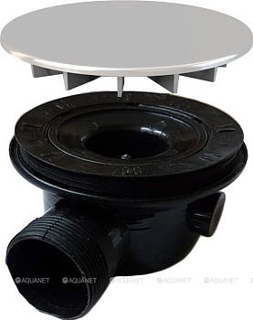 Сифон с крышкой для поддонов из камня VST-2SQ c гидрозатвором, черный Сифон с крышкой для поддонов из камня VST-2SQ c гидрозатвором, черный