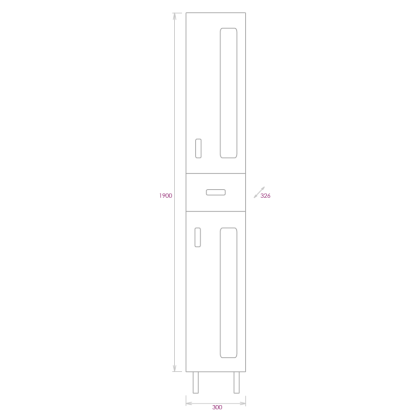Пенал Onika Кристалл 30 напольный, белый, универсальный Пенал Onika Кристалл 30 напольный, белый, универсальный