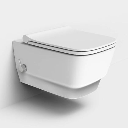 Унитаз подвесной с функцией биде, Bello Белый матовый Унитаз подвесной с функцией биде, Bello Белый матовый