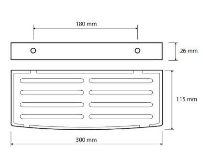 Полка корзина Bemeta Dark 102308080 Черная матовая