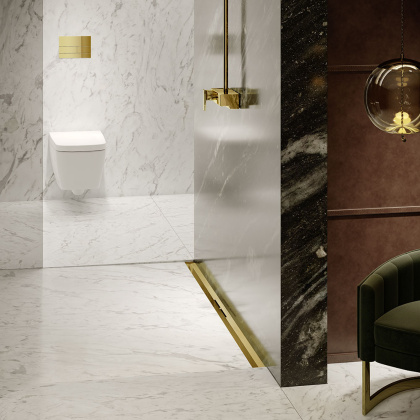 Профиль для душа TECEdrainprofile, 1200 мм, PVD Polished Gold Optic