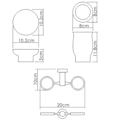 K-24126 Держатель стакана и мыльницы K-24126 Держатель стакана и мыльницы