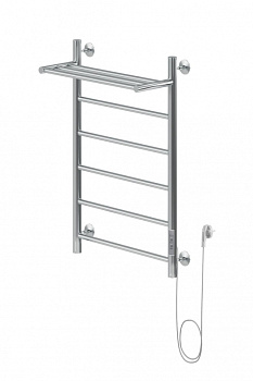 Полотенцесушитель электрический Aquanet Mauro 80х50 Тэн справа , с полкой Полотенцесушитель электрический Aquanet Mauro 80х50 Тэн справа , с полкой