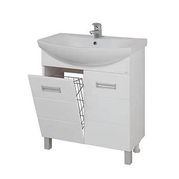 Тумба Onika Балтика 70 напольная, белая, с корзиной (ум. Балтика 70)