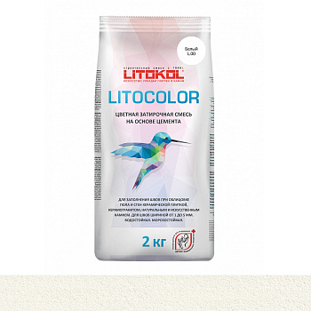 Затирка цементная LITOCOLOR L.00 белый