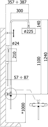 Душевая стойка Paffoni Birillo Fix ZCOL684LIQBO Душевая стойка Paffoni Birillo Fix ZCOL684LIQBO