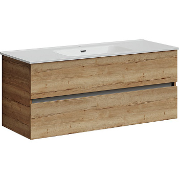 Тумба подвесная SANCOS Urban 1190х450х550, c двумя ящиками оснащенными доводчиками, дуб галифакс натуральный , арт. UR120-1EG Тумба подвесная SANCOS Urban 1190х450х550, c двумя ящиками оснащенными доводчиками, дуб галифакс натуральный , арт. UR120-1EG