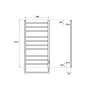 Полотенцесушитель электрический Point Аврора PN10850B П10 500x1000 диммер справа, черный Полотенцесушитель электрический Point Аврора PN10850B П10 500x1000 диммер справа, черный