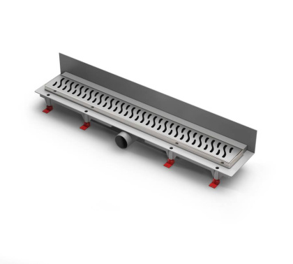 Душевой лоток 65 см Creto Zigzag CRE-650 ZN-P с решеткой, хром Душевой лоток 65 см Creto Zigzag CRE-650 ZN-P с решеткой, хром