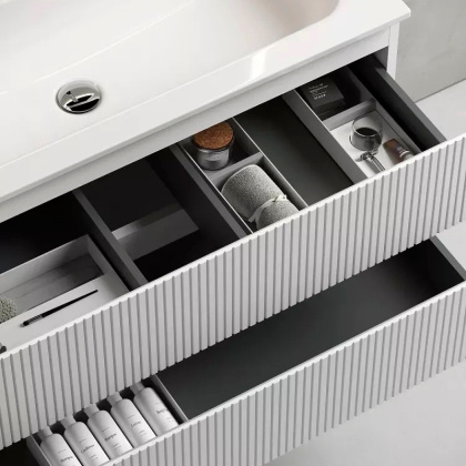 Тумба подвесная SANCOS Snob T 995х445х500, c двумя ящиками оснащенными доводчиками, Bianco, арт.SNT100W