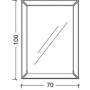 Зеркало VOGUE 70x100, зеркальная рама 529 Boheme
