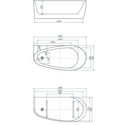 Акриловая ванна Allen Brau Priority 2 170x80 2.31002.21 белый матовый Акриловая ванна Allen Brau Priority 2 170x80 2.31002.21 белый матовый