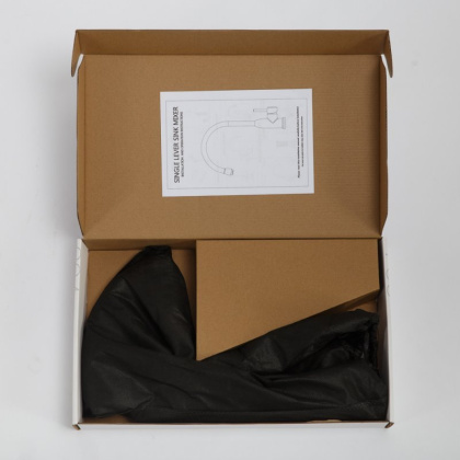 Смеситель для кухни, нержавеющая сталь, чёрный BB-LAM03-2-IN-NERO